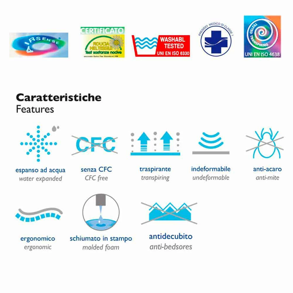 2 Ademende Kussens In Het Geheugen Bio Airsensitive Made In Italy 3 2 Ademende Kussens In Het Geheugen Bio Airsensitive Made In Italy - Afbeelding 3