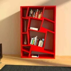 Slide Moderne Boekenplank Met Groen, Rood Of Wit Christie-design -Slide Shop 17099