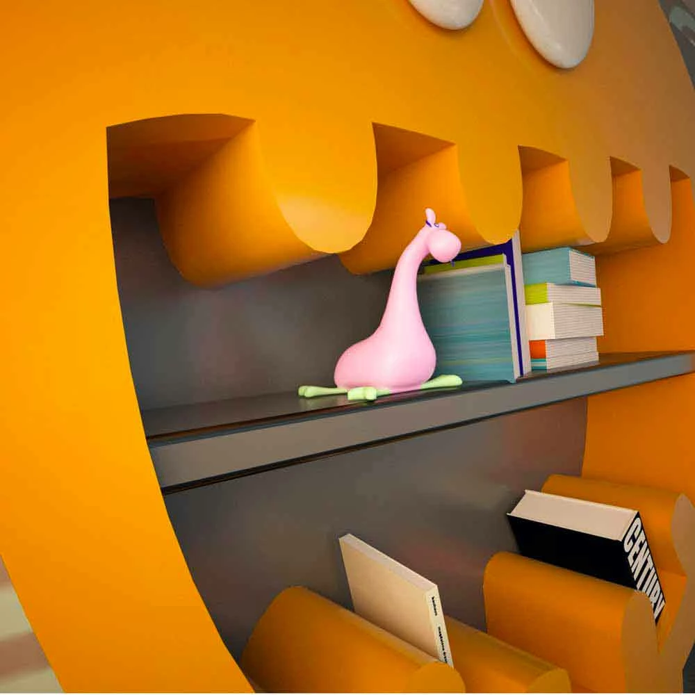 Slide Sterke Moderne Design Boekenkast, Italiaans Ambachtelijk Product 3 Slide Sterke Moderne Design Boekenkast, Italiaans Ambachtelijk Product - Afbeelding 3