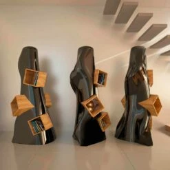 Slide Moderne Design Boekenkast In Hout En K2 Solid Surface Gemaakt In Italië 9 Slide Moderne Design Boekenkast In Hout En K2 Solid Surface Gemaakt In Italië -Slide Shop 17125