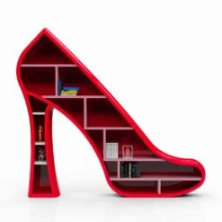 Slide Moderne Design Boekenkast In Solid Surface Lady Gemaakt In Italië