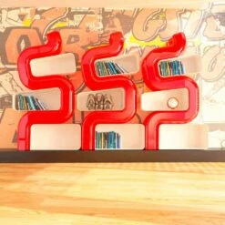 Slide Moderne Boekenkast In Massief Design, Ser P Made In Italy -Slide Shop 17139