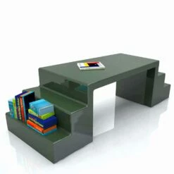 Modern Bureau In Wit, Groen Of Abbott-mokka -Slide Shop 17218