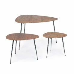 3 Moderne Salontafels Met Homemotion Mangohouten Blad - Kalidi