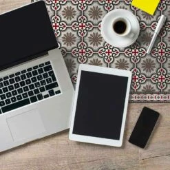 6 Wasbare Amerikaanse Placemats Met Patroon In PVC En Polyester - Coria -Slide Shop 6 tovagliette americane lavabili a fantasia in pvc e poliestere coria 6