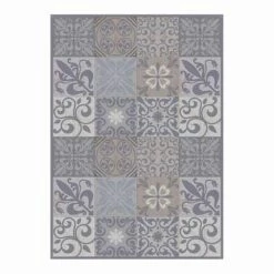 6 Elegante Placemats In Pvc En Polyester Met Zwart Of Grijs Patroon - Pita
