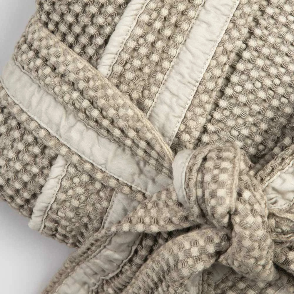 Luxe Kimono-badjas Van Linnen En Katoen, 2 Afwerkingen Made In Italy - Kleone 4 Luxe Kimono-badjas Van Linnen En Katoen, 2 Afwerkingen Made In Italy - Kleone - Afbeelding 4