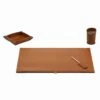 Accessoires Voor Designer Bureau In Bonded Leather, 4 Stuks - Aristoteles