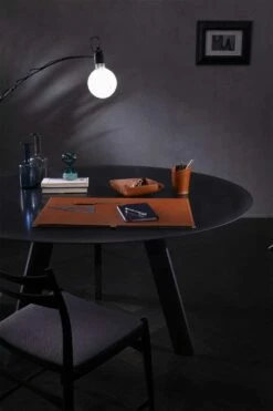 Accessoires Voor Designer Bureau In Bonded Leather, 4 Stuks - Aristoteles -Slide Shop accessori per scrivania in cuoio rigenerato 4 pezzi made in italy aristotele 20