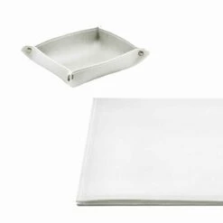 Kantooraccessoires Voor Bureau In Gebonden Leer, 5 Stuks - Aristoteles -Slide Shop accessori per scrivania in cuoio rigenerato 5 pezzi made in italy aristotele 7