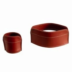 Accessoires Voor Een Lederen Bureau, 4 Stuks, Made In Italy - Ebe -Slide Shop accessori per scrivania in cuoio rigenerato da 4 pezzi made in italy ebe 10