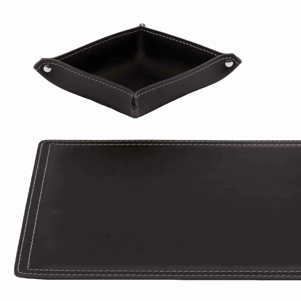 Accessoires Geregenereerd Lederen Bureau, 4 Stuks, Made In Italy - Ascanio 9 Accessoires Geregenereerd Lederen Bureau, 4 Stuks, Made In Italy - Ascanio - Afbeelding 9