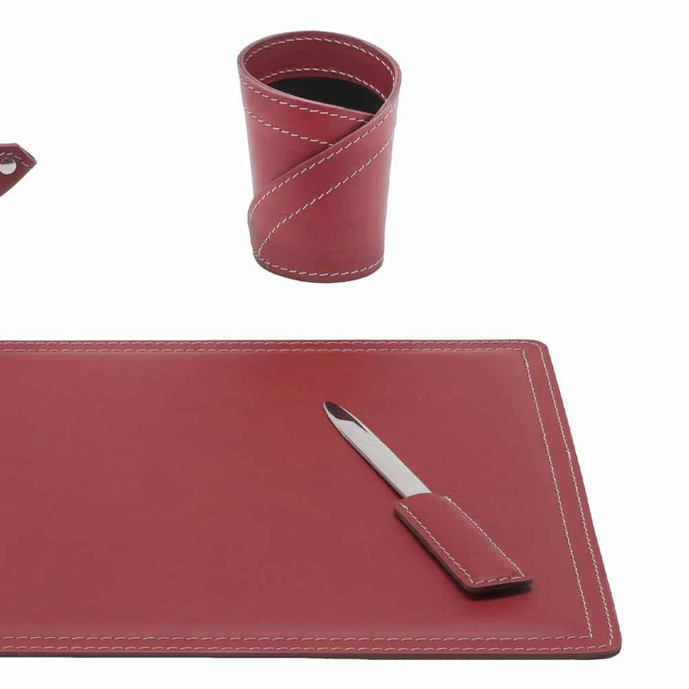 Accessoires Geregenereerd Lederen Bureau, 4 Stuks, Made In Italy - Ascanio 15 Accessoires Geregenereerd Lederen Bureau, 4 Stuks, Made In Italy - Ascanio - Afbeelding 15