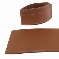 Accessoires Bureau In Geregenereerd Leer Gemaakt In Italië - Brando -Slide Shop accessori scrivania in cuoio rigenerato da 4 pezzi made in italy brando 13