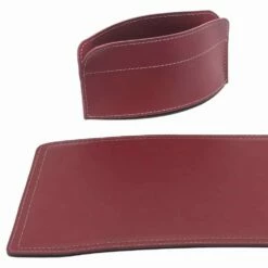 Accessoires Bureau In Geregenereerd Leer Gemaakt In Italië - Brando -Slide Shop accessori scrivania in cuoio rigenerato da 4 pezzi made in italy brando 9