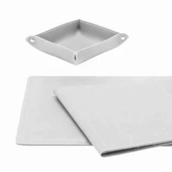 Accessoires Bureau In Gebonden Leer, 5 Stuks, Made In Italy - Ascanio -Slide Shop accessori scrivania in cuoio rigenerato da 5 pezzi made in italy ascanio 6