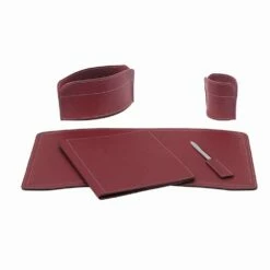 Kantooraccessoires Voor Bureau Gemaakt In Italië In Bonded Leather - Brando -Slide Shop accessori scrivania in cuoio rigenerato da 5 pezzi made in italy brando 10