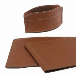 Kantooraccessoires Voor Bureau Gemaakt In Italië In Bonded Leather - Brando -Slide Shop accessori scrivania in cuoio rigenerato da 5 pezzi made in italy brando 16
