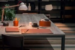 Kantooraccessoires Voor Bureau Gemaakt In Italië In Bonded Leather - Brando -Slide Shop accessori scrivania in cuoio rigenerato da 5 pezzi made in italy brando 25