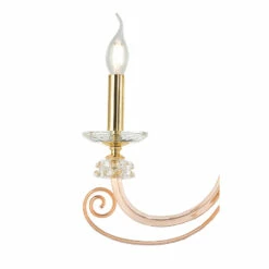 2-lichts Wandlamp In Geblazen Glas En Klassiek Luxe Optisch Kristal - Cassea -Slide Shop applique 2 luci vetro soffiato e cristallo ottico lusso classico cassea 6