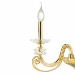 3-lichts Wandlamp Geblazen Glas En Klassiek Luxe Optisch Kristal - Cassea -Slide Shop applique 3 luci vetro soffiato e cristallo ottico lusso classico cassea 2