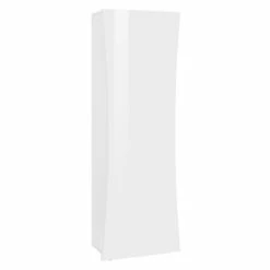 Wit Houten Wandingang Garderobekast Gebogen Ontwerp 1 Deur - Sabine