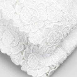 Witte Katoenen Badstofhanddoeken Met Kant, 2 Stuks Italiaanse Luxe - Sposi -Slide Shop asciugamani di spugna in cotone bianchi con pizzo 2 pezzi lusso italiano sposi 14