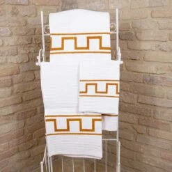 Art Towel Hand Printed In Cotton Unique Piece Italian - Viadurini Van Marchi