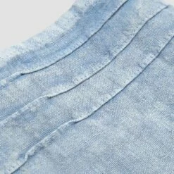 Blauwe Zware Linnen Gezichtshanddoek Van Luxe Italiaans Design - Jojoba -Slide Shop asciugamano da viso in lino pesante azzurro design di lusso italiano jojoba 2