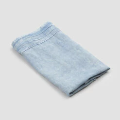 Blauwe Zware Linnen Gezichtshanddoek Van Luxe Italiaans Design - Jojoba -Slide Shop asciugamano da viso in lino pesante azzurro design di lusso italiano jojoba