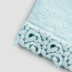 Zware Linnen Gezichtshanddoek Met Poema-kant 2 Stuks 2 Kleuren - Kasteel -Slide Shop asciugamano viso in lino pesante con pizzo poema 2 pezzi 2 colori castle 2