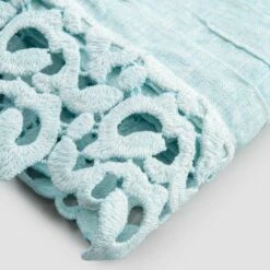 Zware Linnen Gezichtshanddoek Met Poema-kant 2 Stuks 2 Kleuren - Kasteel -Slide Shop asciugamano viso in lino pesante con pizzo poema 2 pezzi 2 colori castle 3