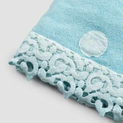 Gezichtshanddoek In Terry Katoen Met Poema Kant 2 Stuks 2 Kleuren - Kasteel -Slide Shop asciugamano viso in spugna cotone con pizzo poema 2 pezzi 2 colori castle 2