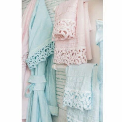 Gezichtshanddoek In Terry Katoen Met Poema Kant 2 Stuks 2 Kleuren - Kasteel -Slide Shop asciugamano viso in spugna cotone con pizzo poema 2 pezzi 2 colori castle 8