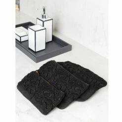 Zwart Of Roze Linnen Etui Met Kant En Ritssluiting 3 Afmetingen 2 Stuks - Lullabi -Slide Shop astuccio in lino nero o rosa con pizzo e cerniera 3 dimensioni 2 pezzi lullabi 8