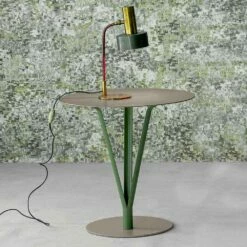 Bonaldo Kadou Designtafel Gelakt Staal D50cm Made In Italy