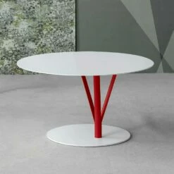 Bonaldo Kadou Designtafel Gelakt Staal D70cm Made In Italy