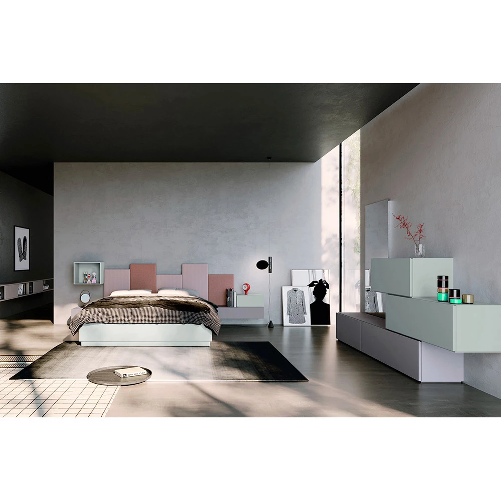Complete Slaapkamer Met 5 Elementen Made In Italy Hoge Kwaliteit - Quartz 2 Complete Slaapkamer Met 5 Elementen Made In Italy Hoge Kwaliteit - Quartz - Afbeelding 2