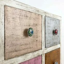 Ambachtelijke Ladekast In Massief Hout Met 9 Laden Made In Italy - Pierrot -Slide Shop cassettiera artigianale in legno massello con 9 cassetti made in italy pierrot 4