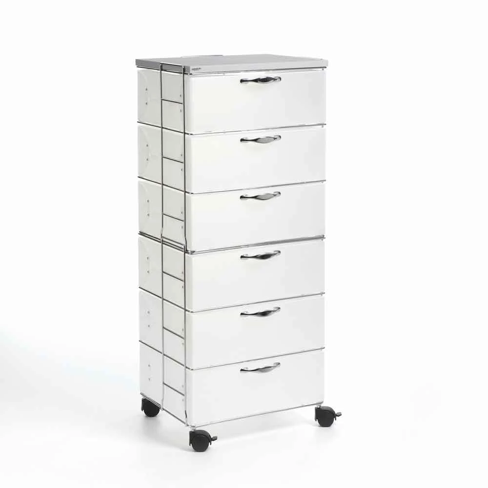 Ontwerp Chest 6 Laden In Wit / Grijs Polypropyleen Adam 2 Ontwerp Chest 6 Laden In Wit / Grijs Polypropyleen Adam - Afbeelding 2