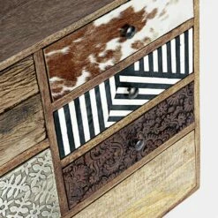 Etnische Ladekast Van Gerecycled Mangohout En Acacia Homemotion - Auriel -Slide Shop cassettiera etnica in legno riciclato di mango e acacia homemotion auriel 4