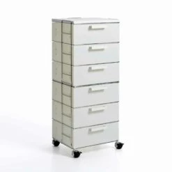 Hedendaagse Chiffonier 6 Laden En Parelwit Top MDF Valerie