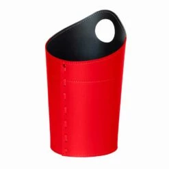 Gerecycleerde Papierafvalmand In Ambrogio Handgemaakt Leer -Slide Shop cestino gettacarte di design in cuoio rigenerato fatto a mano ambrogio 2