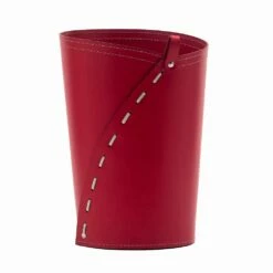 Lederen Prullenbak Voor Het Kantoor Van Servus, Handgemaakt In Italië -Slide Shop cestino gettacarte in cuoio per ufficio servus fatto a mano in italia 10