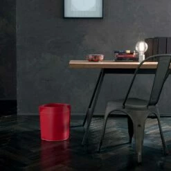 Afval Papier Mand Gemaakt In Italië In Geregenereerde Canistro Leer