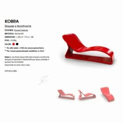 Modern Design Chaise Longue Kobra Gemaakt In Italië -Slide Shop chaise longue design moderno kobra made in italy 4
