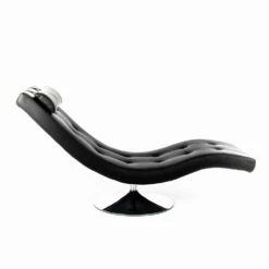 Modern Design Chaise Longue In Kunstleer En Verchroomd Metaal - Comfort -Slide Shop chaise longue di design moderno in similpelle e metallo cromato comodita 12
