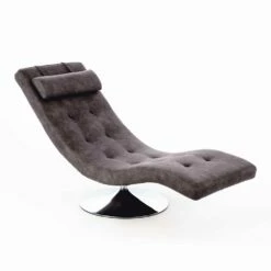 Modern Design Chaise Longue In Kunstleer En Verchroomd Metaal - Comfort -Slide Shop chaise longue di design moderno in similpelle e metallo cromato comodita 18