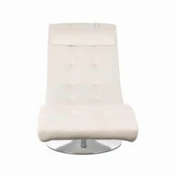 Modern Design Chaise Longue In Kunstleer En Verchroomd Metaal - Comfort -Slide Shop chaise longue di design moderno in similpelle e metallo cromato comodita 2