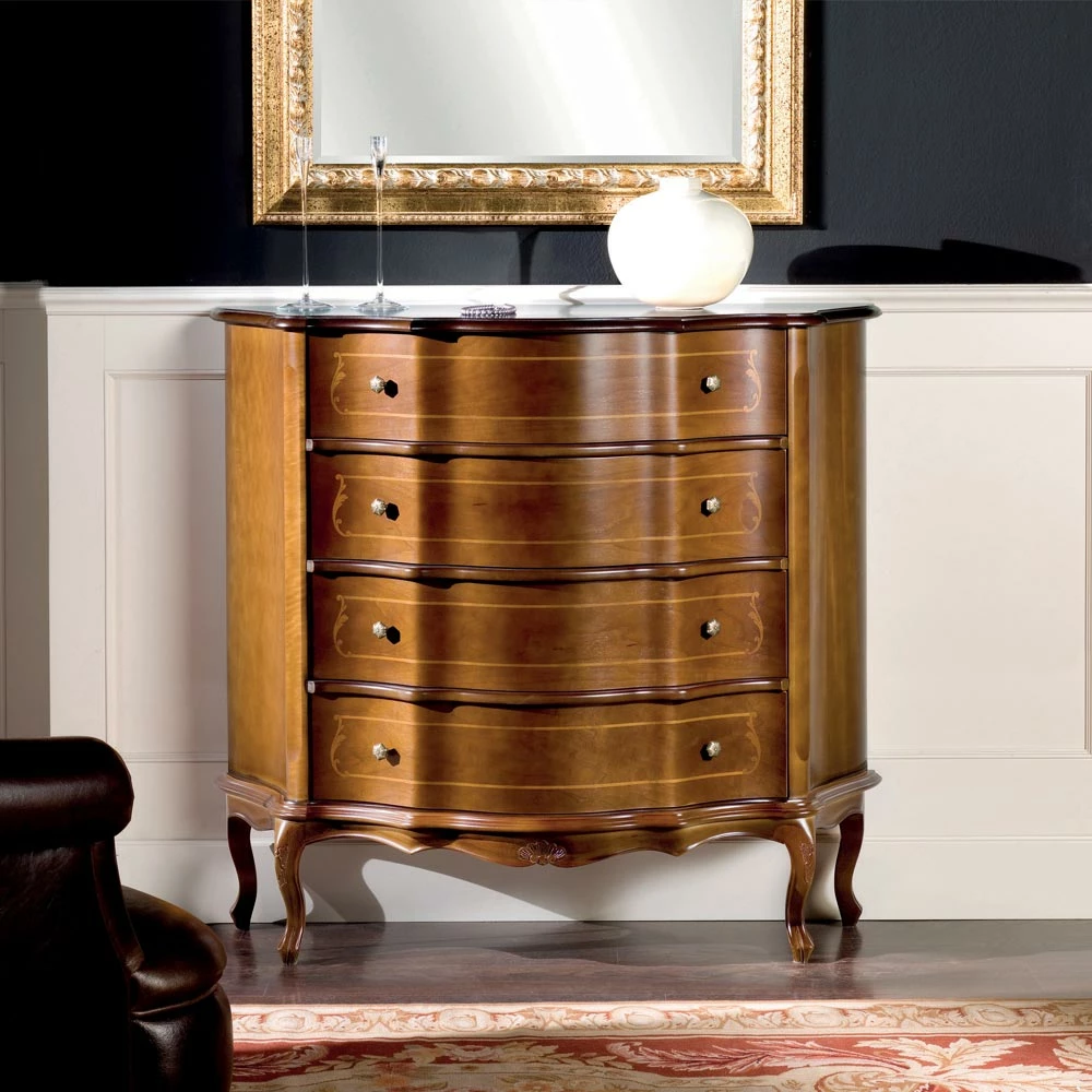 Dressoir 3 Of 4 Lades In Luxe Ingelegd Hout Made In Italy - Leonor 2 Dressoir 3 Of 4 Lades In Luxe Ingelegd Hout Made In Italy - Leonor - Afbeelding 2